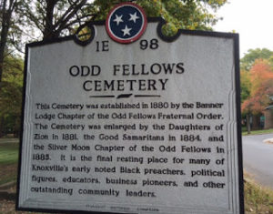 Odd Fellows Cemetery sign